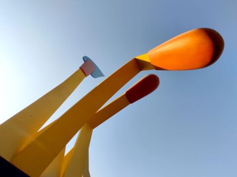 Els Mistos – The Match Cover sculpture in Barcelona by Claes Oldenburg